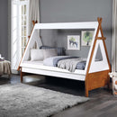 Loreen Twin Bed, Oak & White Finish Acme
