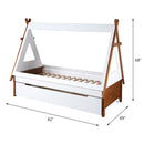 Loreen Twin Bed, Oak & White Finish Acme