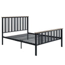 Zudora Full Bed, Antique Oak & Black Finish Acme