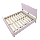 Gaines Full Bed, Pink High Gloss Finish Acme