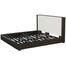 Clayten Eastern King Bed, Fabric & Espreeso Finish Acme