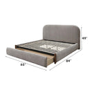 Orane Full Bed w/Storage, Gray Fabric Acme