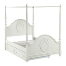 Dorothy Full Post Bed, Ivory Finish Acme