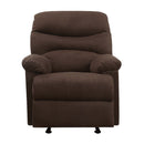 Arcadia Motion Glider Recliner, Chocolate Microfiber