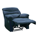 Arcadia Motion Recliner, Blue Woven Fabric Acme