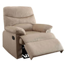 Arcadia Motion Recliner, Beige Woven Fabric Acme