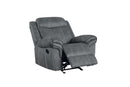 Zubaida Motion Glider Recliner, Two Tone Gray Velvet Acme