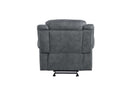 Zubaida Motion Glider Recliner, Two Tone Gray Velvet Acme