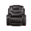 Braylon Motion Recliner, Magnetite Faux Leather Acme