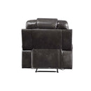 Braylon Motion Recliner, Magnetite Faux Leather Acme