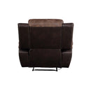 Jaylen Motion Recliner, Toffee & Espresso Polished Microfiber Acme