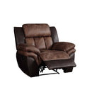 Jaylen Motion Recliner, Toffee & Espresso Polished Microfiber Acme