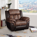 Jaylen Motion Recliner, Toffee & Espresso Polished Microfiber Acme