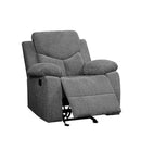 Kalen Motion Glider Recliner, Gray Chenille Acme