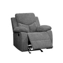 Kalen Motion Glider Recliner, Gray Chenille Acme