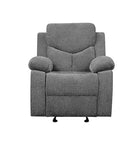 Kalen Motion Glider Recliner, Gray Chenille Acme