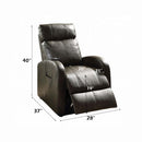Ricardo Power Motion Recliner w/Lift, Brown Faux Leather Acme