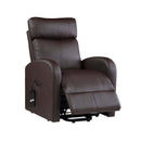 Ricardo Power Motion Recliner w/Lift, Brown Faux Leather Acme