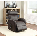 Ricardo Power Motion Recliner w/Lift, Brown Faux Leather Acme