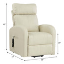 Ricardo Power Motion Recliner w/Lift, Beige Faux Leather Acme