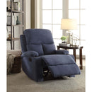 Rosia Motion Recliner, Blue Linen Acme