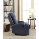 Rosia Motion Recliner, Blue Linen Acme