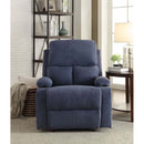 Rosia Motion Recliner, Blue Linen Acme