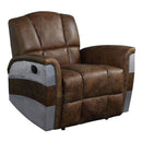 Brancaster Power Motion Recliner, Retro Brown Top Grain Leather & Aluminum Acme