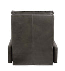 Metier Power Motion Recliner, Gray Top Grain Leather & Aluminum Acme