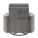Sagen Recliner w/Swivel & Glider, Charcoal Chenille Acme