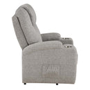 Recliner w/Power Lift & Massage, Light Gray Chenille Acme