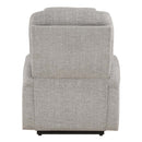 Recliner w/Power Lift & Massage, Light Gray Chenille Acme