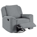 Destiny Glider Recliner w/Swivel, Gray Linen Acme