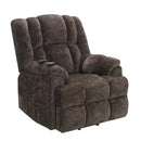 Pacay Power Recliner w/Lift & Heating & Massage, Brown Chenille Acme