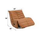 Talmon Recliner w/Swivel, Orange Faux Leather Acme