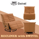 Talmon Recliner w/Swivel, Orange Faux Leather Acme
