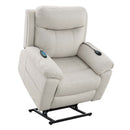 Chriki Power Recliner w/Lift & Heating & Massage, Beige Fabric Acme