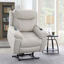 Chriki Power Recliner w/Lift & Heating & Massage, Beige Fabric Acme