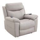 Chriki Power Recliner w/Lift & Heating & Massage, Beige Chenille & Black Acme