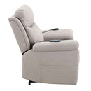 Chriki Power Recliner w/Lift & Heating & Massage, Beige Chenille & Black Acme