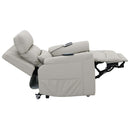 Marsha Power Recliner w/Lift & Massage, Light Gray Silicone Faux Leather Acme
