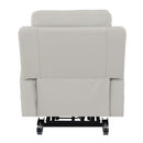Marsha Power Recliner w/Lift & Massage, Light Gray Silicone Faux Leather Acme