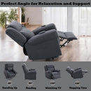 Domana Power Recliner w/Lift & Heating & Massage, Dark Blue Fabric Acme