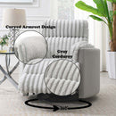 Emee Glider Recliner w/Swivel, Gray Corduroy Acme