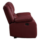 Zuriel Motion Rocker Recliner, Red Faux Leather Acme