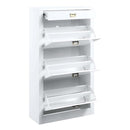 Pagan Shoe Cabinet, White High Gloss Finish Acme