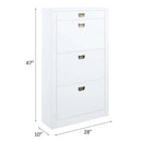Pagan Shoe Cabinet, White High Gloss Finish Acme