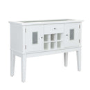 Elizaveta 48" Server, Faux Crystal Diamonds & White High Gloss Finish Acme
