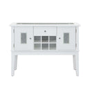 Elizaveta 48" Server, Faux Crystal Diamonds & White High Gloss Finish Acme