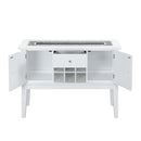 Elizaveta 48" Server, Faux Crystal Diamonds & White High Gloss Finish Acme